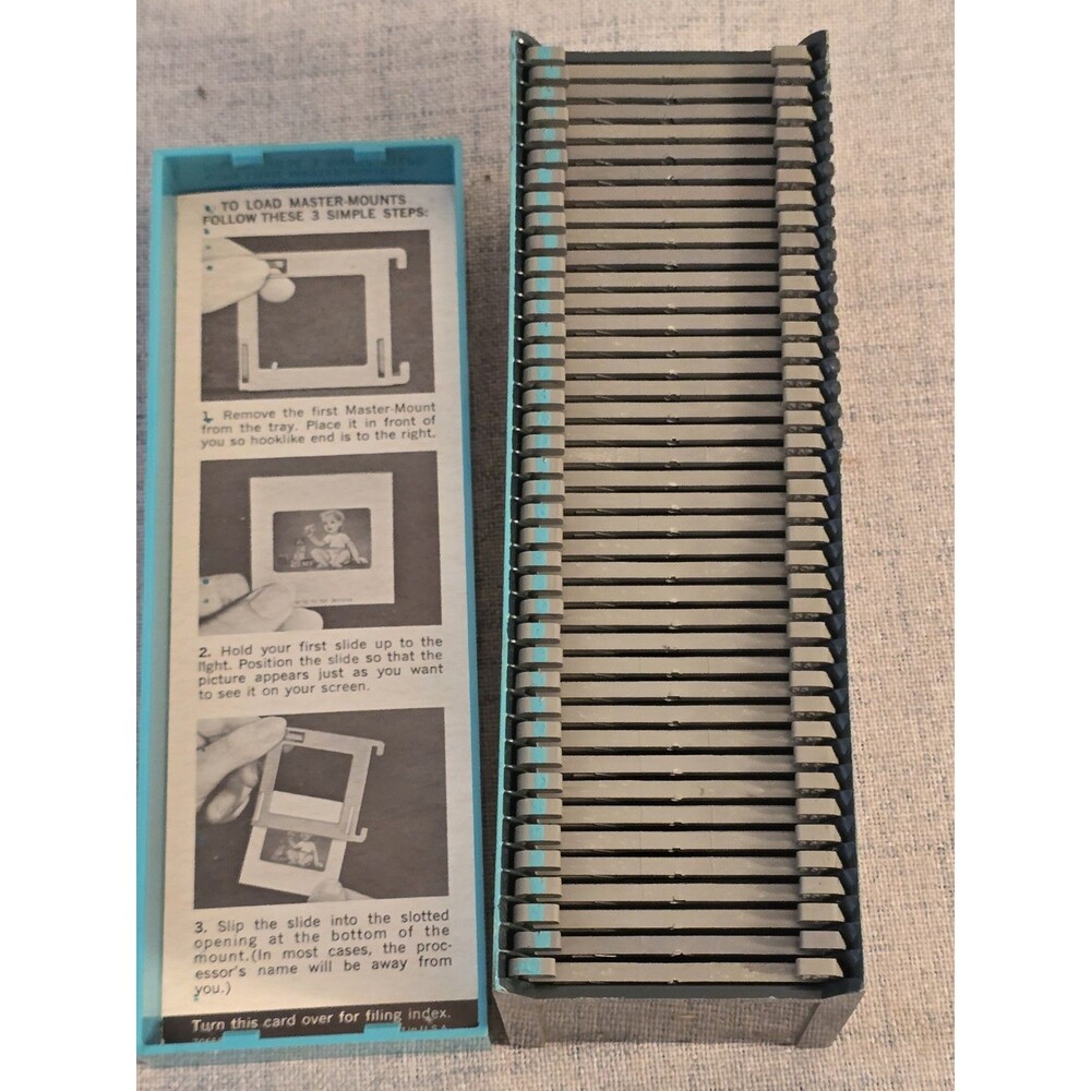 Bell & Howell Master Forty Tray for 35mm Slide Projector - 40 Slot Case Vintage